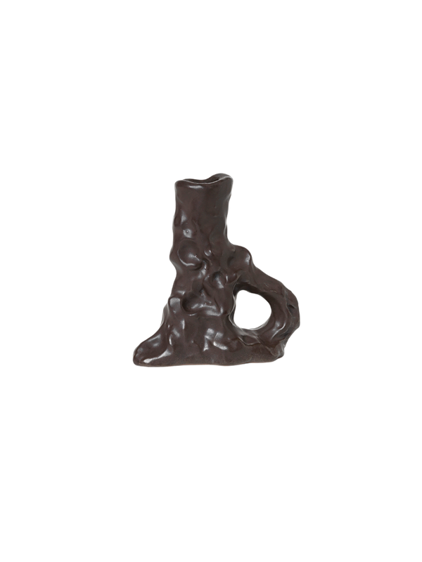 Dito Candle Holder - Single - Dark Brown
