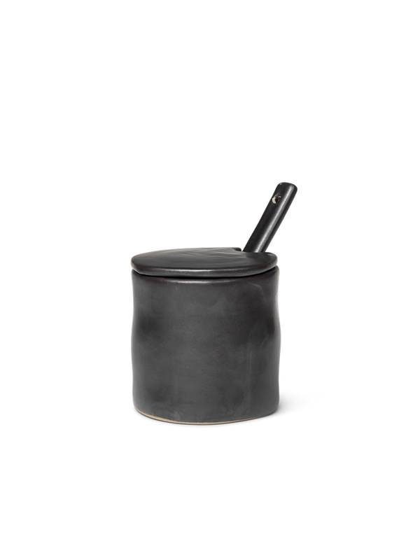 Flow Jar with spoon - Black