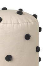 Dot Tufted Pouf - Sand/Black