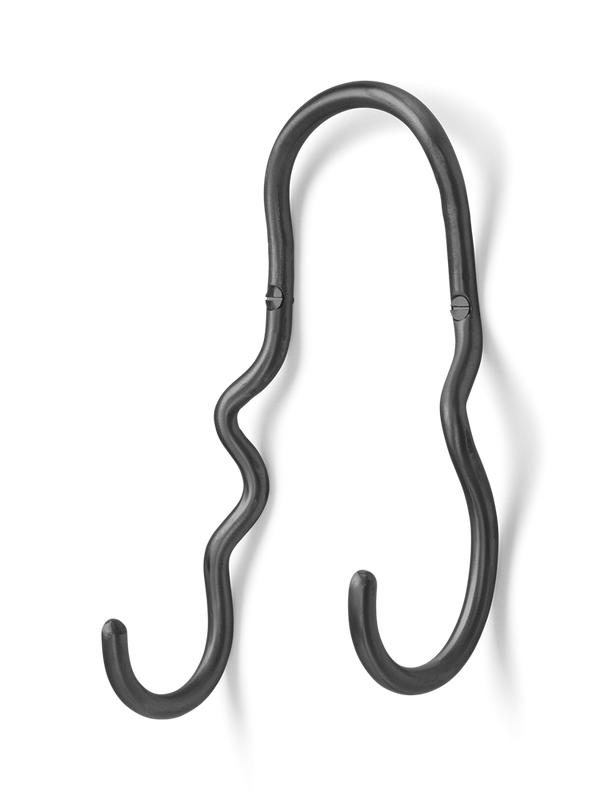Curvature Double Hook - Black Brass