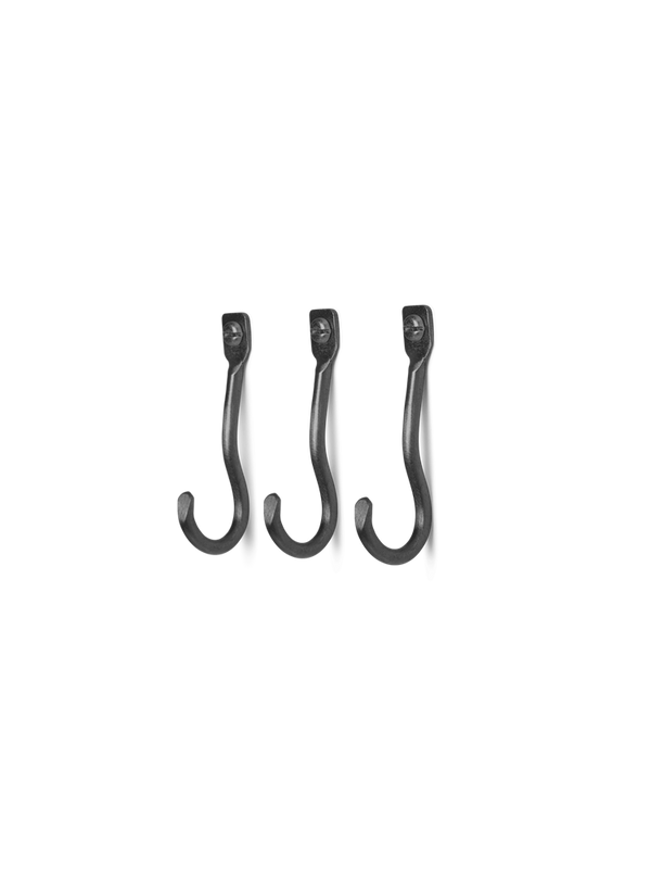 Curvature Hooks - Set of 3 - Black Brass