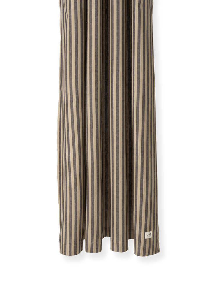 Chambray Shower Curtain - Sand/Black