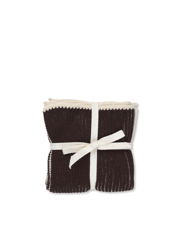 Twofold Cloth - Set of 2 - Choco/Off-W
