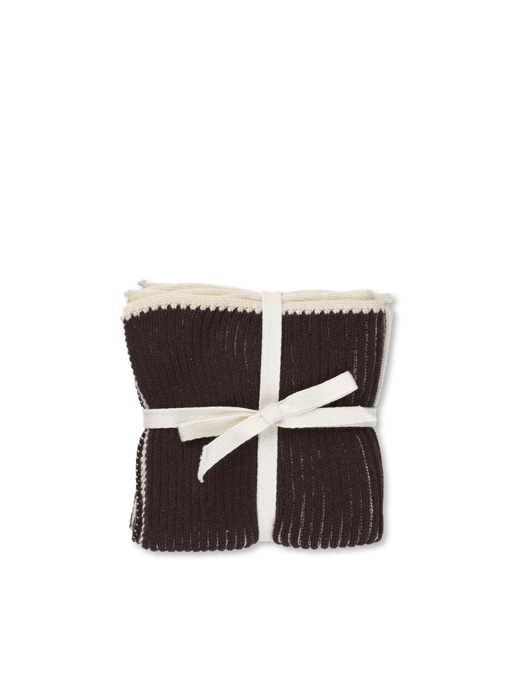Twofold Cloth - Set of 2 - Choco/Off-W