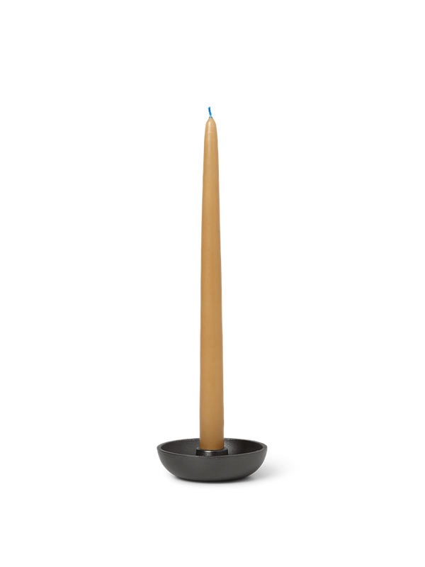 Bowl Candle Holder - Single - Black Aluminium