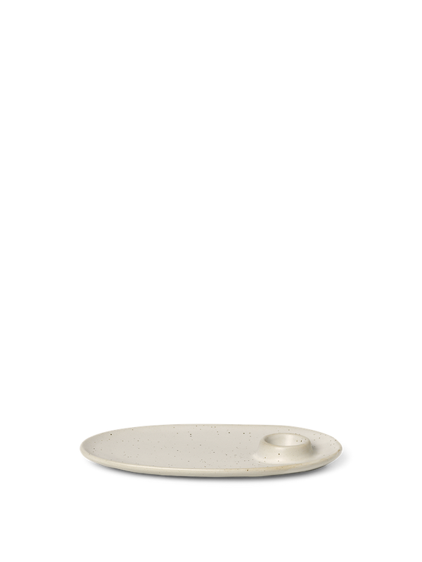 Flow Breakfast Plate - Off-white Speckle