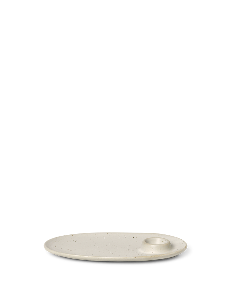 Flow Breakfast Plate - Off-white Speckle