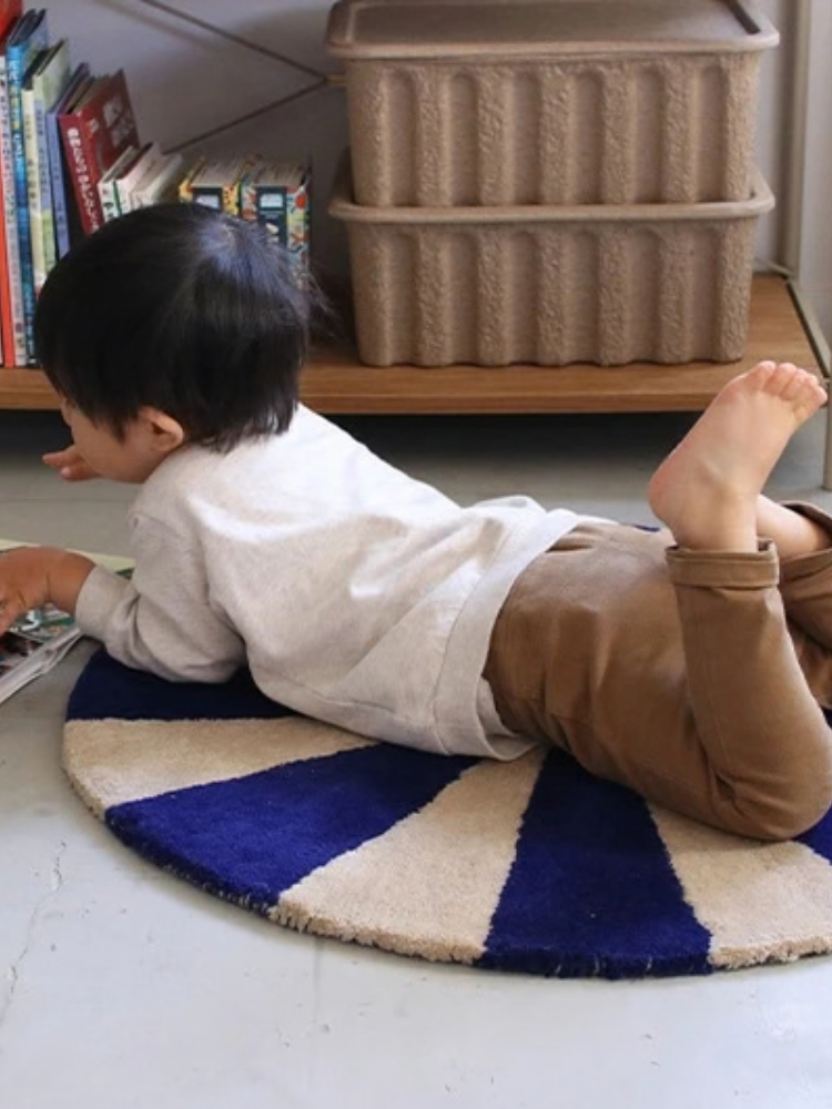 Arch Tufted Rug - Small - Br Blue/Off-W