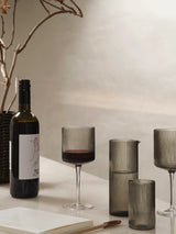 Ripple Red Wine Glasses - Set of 2 - Smoked Grey