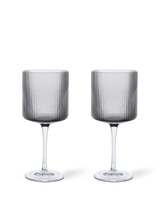 Ripple Red Wine Glasses - Set of 2 - Smoked Grey