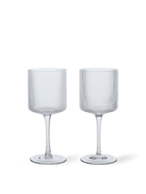Ripple White Wine Glasses - Set of 2 - Clear