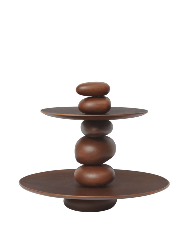 Pebble Dessert Stand - Dark Brown