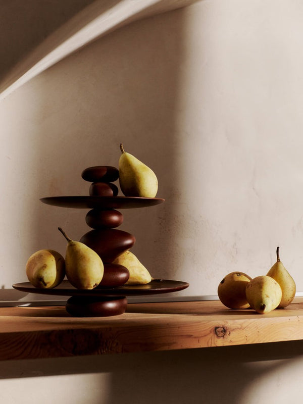 Pebble Dessert Stand - Dark Brown