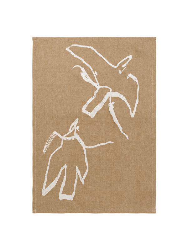 Vuelo Tea Towel - Sugar Kelp/Off-white