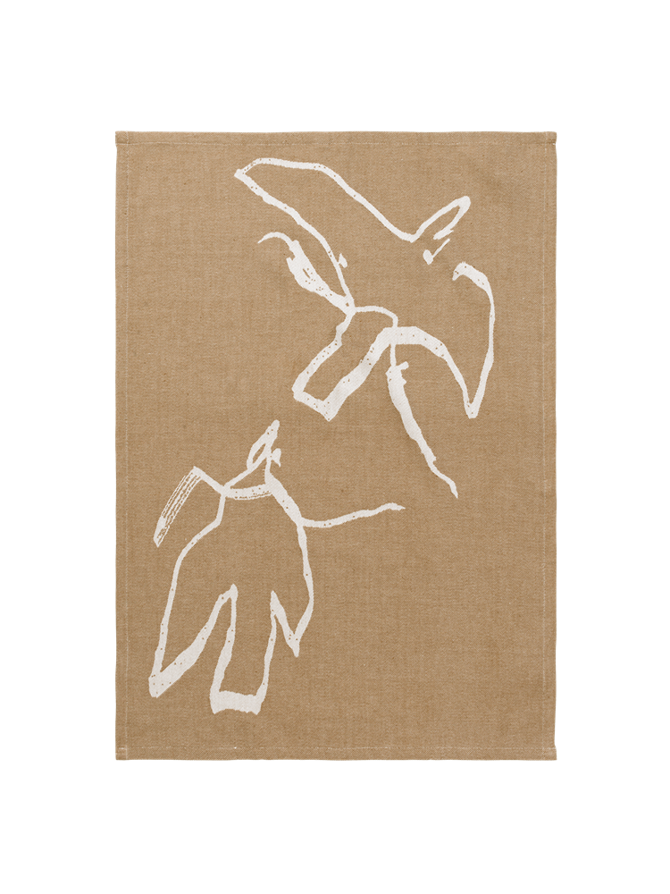 Vuelo Tea Towel - Sugar Kelp/Off-white