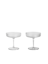 Ripple Champagne Saucers - Set of 2 - Clear