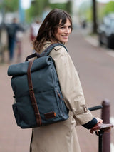 Alex Backpack - Stone Blue/DK Brown