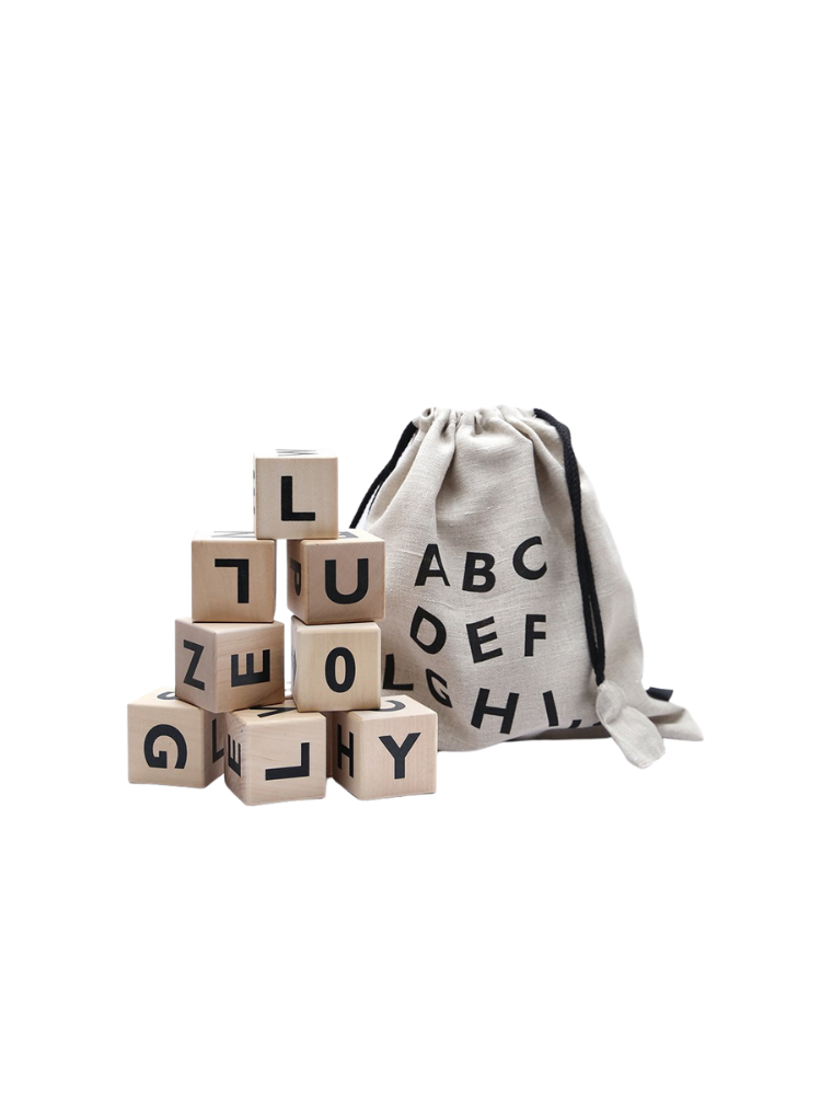 Alphabet blocks - black