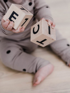 Alphabet blocks - black