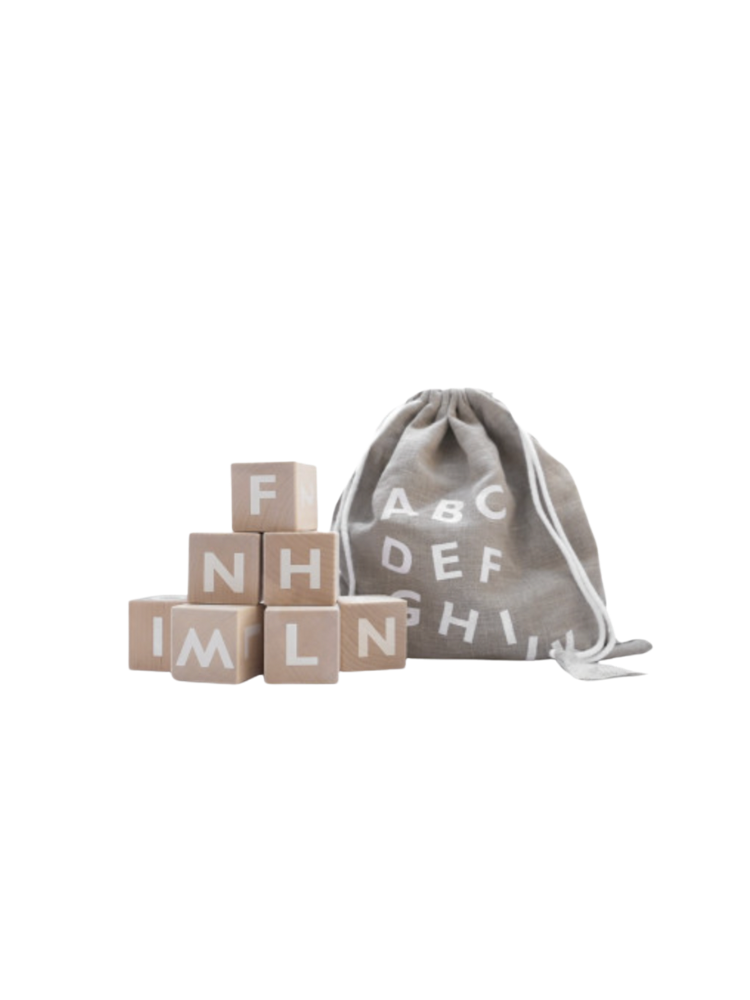 Alphabet blocks - white