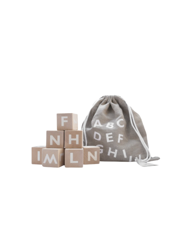 Alphabet blocks - white