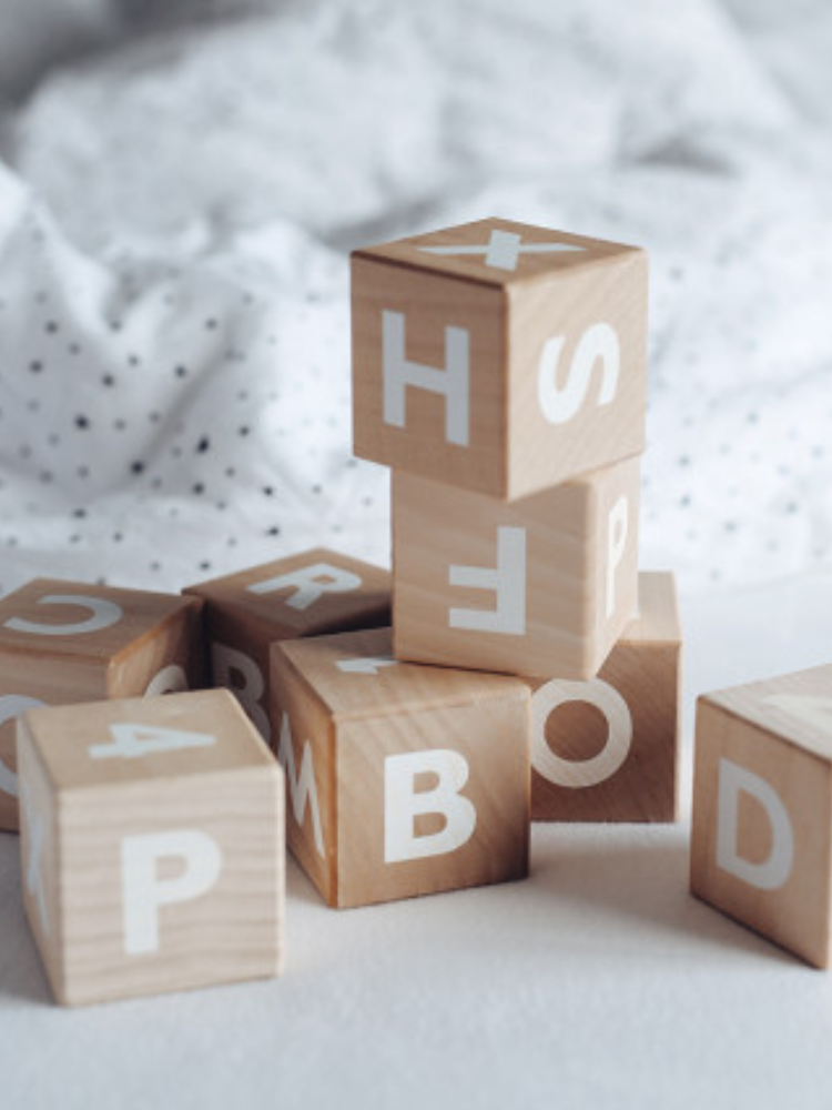 Alphabet blocks - white