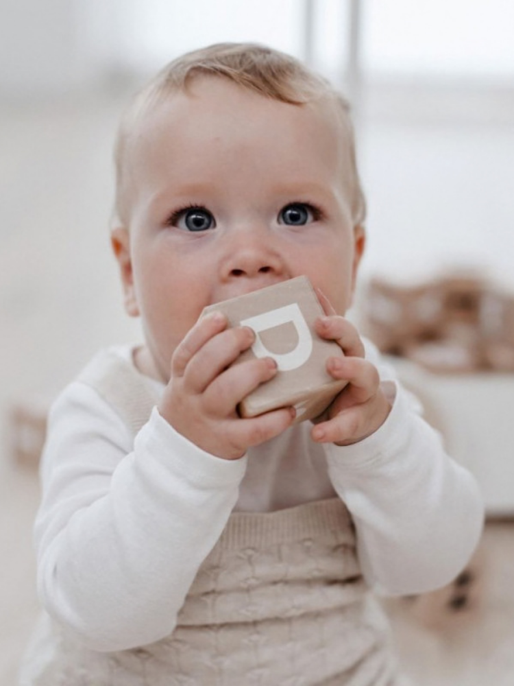 Alphabet blocks - white