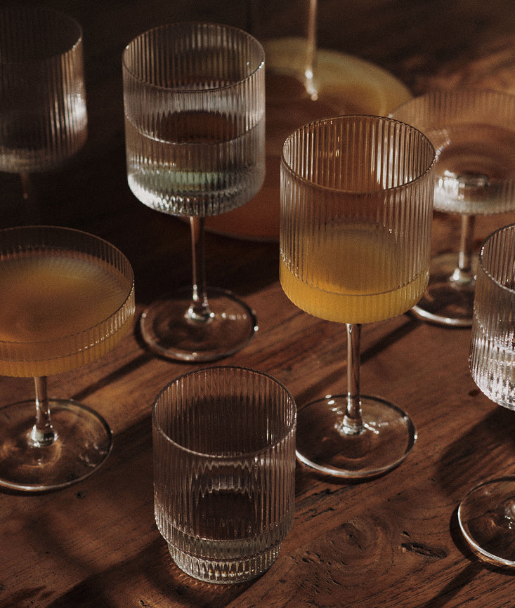 Ripple White Wine Glasses - Set of 2 - Clear