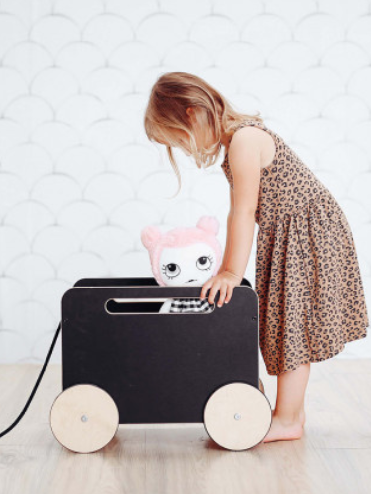 Toy Chest on Wheels - BLACKBOARD