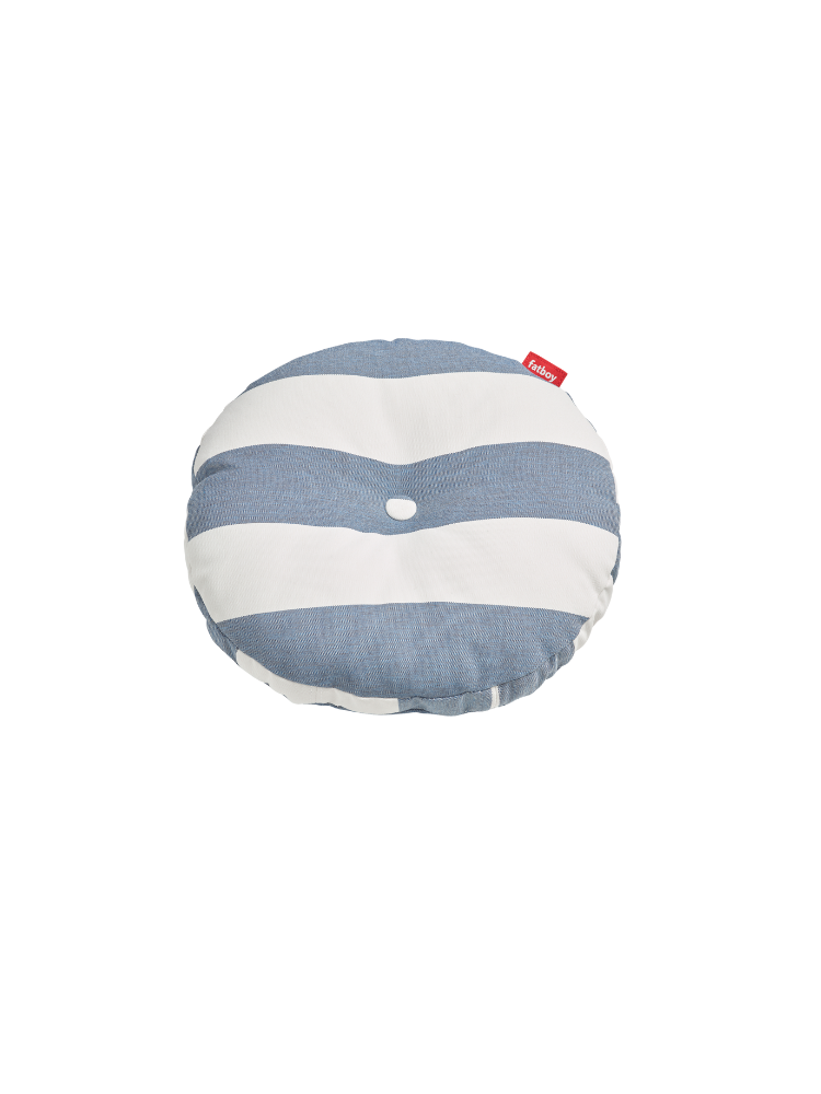 Circle Pillow Stripe Ocean Blue
