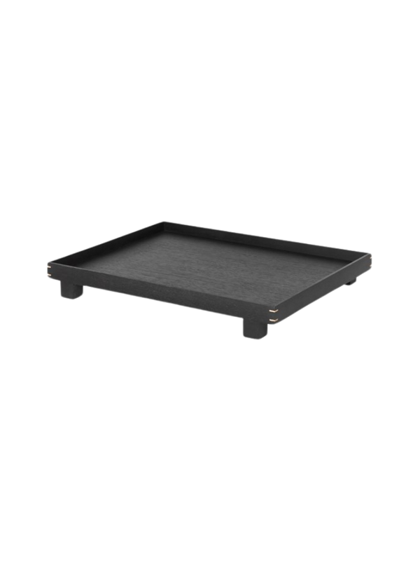 Bon Wooden Tray Large - Black Stained Oak