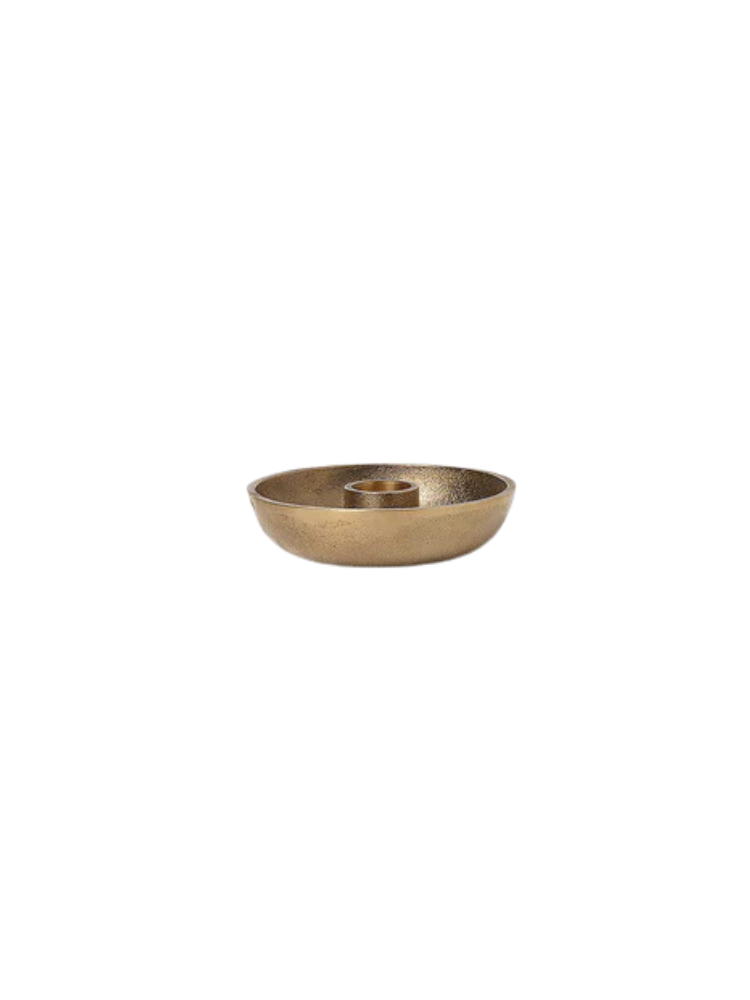 Bowl Candle Holder - Single - Brass