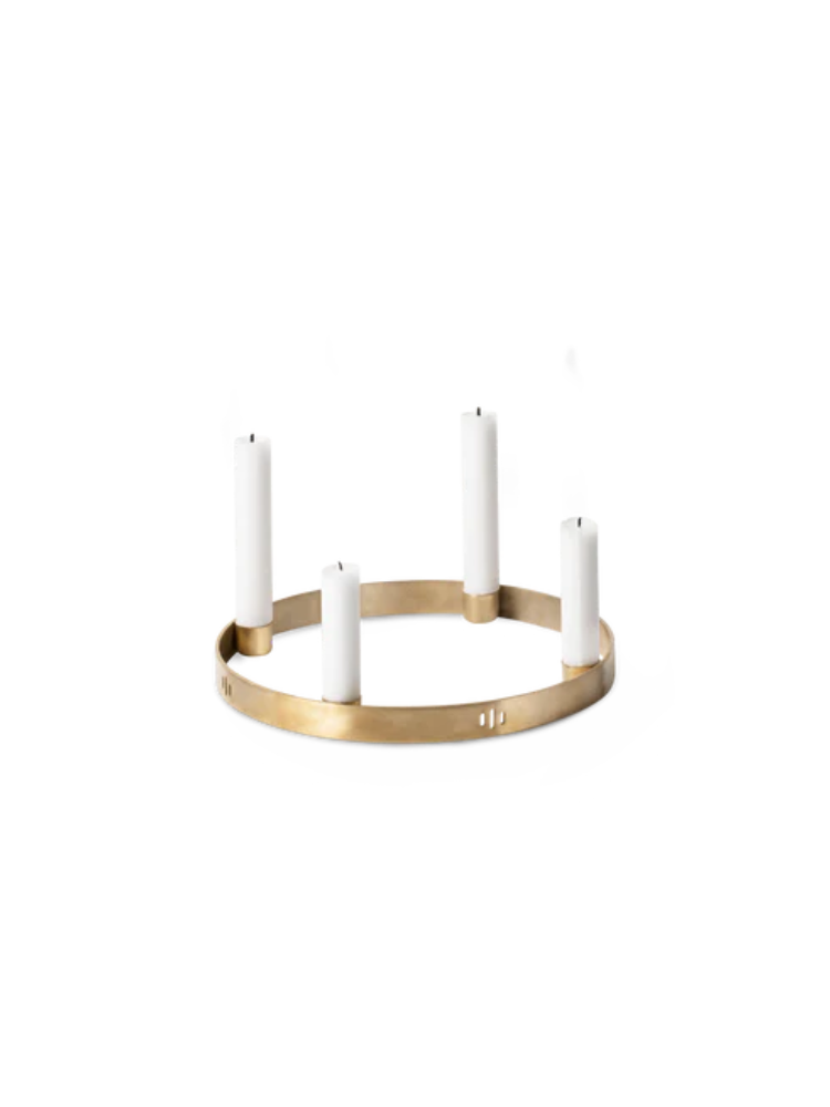 Candle Holder Circle - Large - Brass