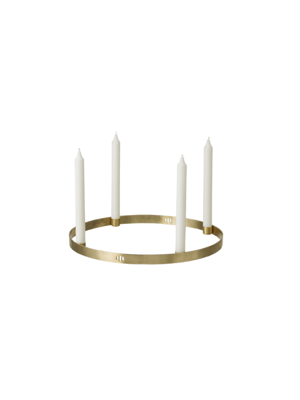 Candle Holder Circle - Large - Brass