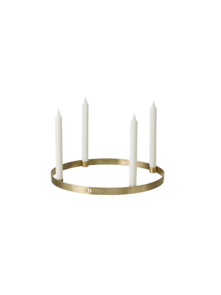 Candle Holder Circle - Large - Brass