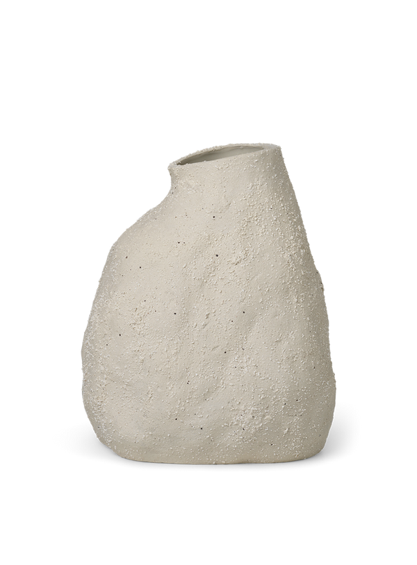Vulca Vase - Medium - Off-white Stone