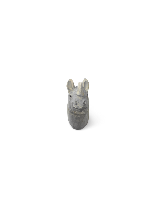 Animal Hand-carved Hook - Rhino