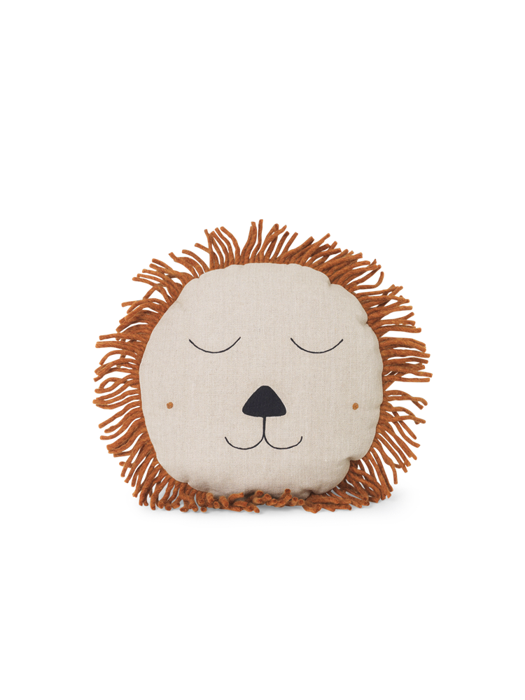 Safari Cushion - Lion - Natural
